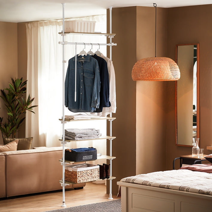 SoBuy | Teleskopstange Kleiderständer | Verstellbares Garderobenständer | KLS15-WN