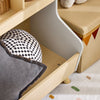 SoBuy | Kinderbücherregal | Spielzeugtruhe | Aufbewahrungsregal Kinderzimmer | Grau/Natur | KMB105-HG