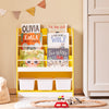 SoBuy | Kinderbücherregal | Zeitungsständer | Aufbewahrungsregal | Gelb/Weiß| KMB108-G