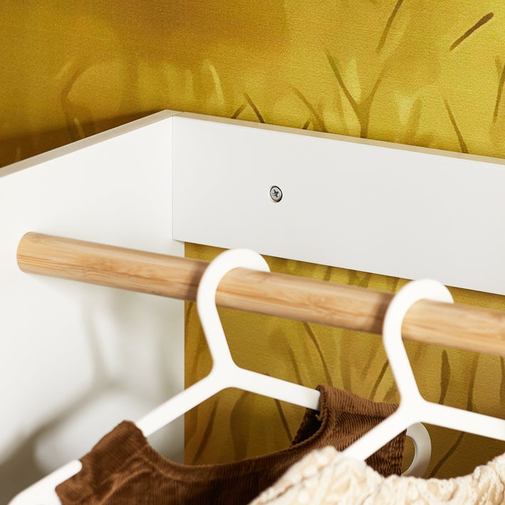 SoBuy | Kindergarderobe | Kleiderschrank Kinder | Kleiderständer | Grün/Weiß | KMB109-W