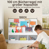 SoBuy | Kinderregal | mit 3 Ablagefächern | Spielzeug Aufbewahrung Regal | Weiß & Praktisch 100x80x30 | KMB118-W