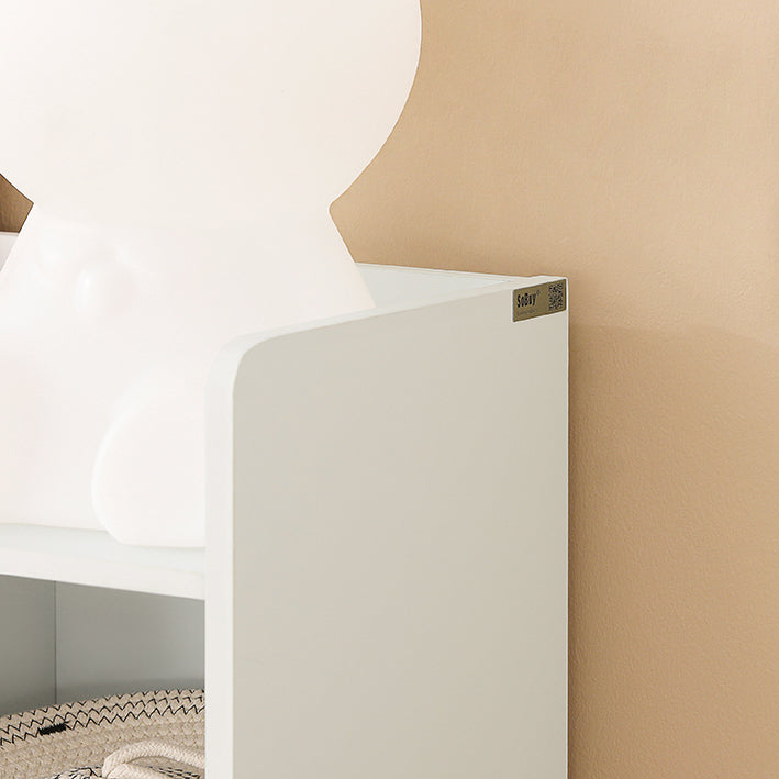 SoBuy | Kinderbücherregal | Spielzeugtruhe | Aufbewahrungsregal für Kinder | Weiß | KMB55-W