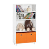 SoBuy | Kinderregal mit Boxen | Spielzeugregal | Bücherregal für Kinder | KMB68-W