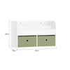 SoBuy | Kinderregal | Wandgarderobe | Bücherregal für Kinder | Grün Weiß | KMB81-W