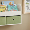SoBuy | Kinderregal | Wandgarderobe | Bücherregal für Kinder | Grün Weiß | KMB81-W