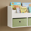SoBuy | Kinderregal | Wandgarderobe | Bücherregal für Kinder | Grün Weiß | KMB81-W