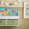 SoBuy | Kinderregal | Wandgarderobe | Bücherregal für Kinder | Grün Weiß | KMB81-W