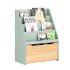 SoBuy | Kinder Bücherregal | Spielzeugtruhe | Aufbewahrungsregal Kinderzimmer | Grün-Natur| KMB95-GR
