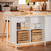 SoBuy | Kücheninsel | Sideboard | Küchenschrank | Kommode | Bartisch | Weiß-Natur | KNL09-WN