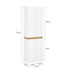 SoBuy | Kleiderschrank mit 2 Türen | Hochschrank | Aufbewahrungsschrank | Weiß | KSB01-W
