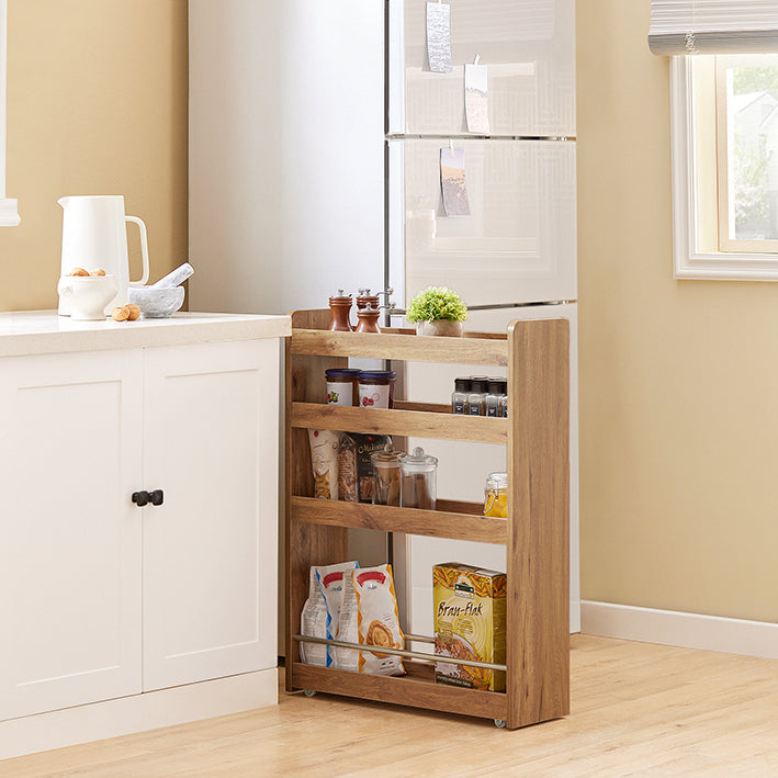 SoBuy | Nischenregal | Badrollwagen | Badezimmerregal | Küchenregal Vintage | NSR01-PF