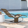 Sobuy | 2-set Garden Lounger | Sun Lounger s taškou | Palubní židle Beige | OGS28-mix2