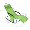 Sobuy | Zahrada Lounger | Sun Lounger s taškou | Ležící židle zelená | OGS28-GR