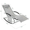 Sobuy | Zahrada Lounger | Sun Lounger s taškou | Ležící židle šedá | OGS28-HG