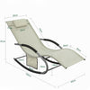 Sobuy | Zahrada Lounger | Sun Lounger s taškou | Palubní židle Beige | OGS28-MI