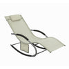 Sobuy | Zahrada Lounger | Sun Lounger s taškou | Palubní židle Beige | OGS28-MI