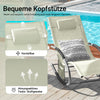 Sobuy | 2-set Garden Lounger | Sun Lounger s taškou | Palubní židle Beige | OGS28-mix2