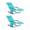 Sobuy | 2-set Garden Lounger | Sun Lounger s taškou | Palubní židle Beige | OGS28-mix2