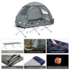SoBuy | 7in1 Zelt Campingzelt | 1 Person | Outdoor | Feldbett | Hellgrau | 193x160x86cm | OGS32-HG