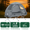 SoBuy | 7in1 Zelt Campingzelt | 1 Person | Outdoor | Feldbett | Hellgrau | 193x160x86cm | OGS32-HG