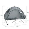 SoBuy | 3in1-Zelt Campingzelt Einzelzelt Outdoor Feldbett Grau 193x160x86cm | OGS32-II-HG