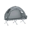 SoBuy | 3in1-Zelt Campingzelt Einzelzelt Outdoor Feldbett Grau 193x160x86cm | OGS32-II-HG
