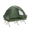 SoBuy | 3in1-Zelt Campingzelt Outdoor Feldbett 2 Person Grün 193x188x145cm | OGS32-II-L-GR