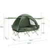 SoBuy 7in1 Zelt Campingzelt 2 Personen Outdoor Feldbett Grün 193x188x145cm OGS32-L-GR