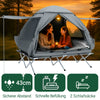 SoBuy | 7in1-Zelt Campingzelt | 2 Personen | Outdoor | Feldbett Hellgrau | 193x188x145cm | OGS32-L-HG