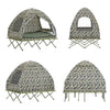 SoBuy | faltbar 4in1-Zelt | Camping Set | Feldbett mit Zelt Schlafsack | 2 Person | Tarnfarbe | OGS32-L-TN