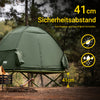 SoBuy | 3in1-Zelt Campingzelt Einzelzelt Outdoor Feldbett Grün 193x160x86cm | OGS32-II-GR