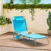 Sobuy | Plážová Lounger | Zahrada Lounger | Sun Lounger skládací | Modrá | OGS35-B