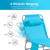Sobuy | Plážová Lounger | Zahrada Lounger | Sun Lounger skládací | Modrá | OGS35-B