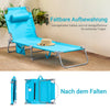 Sobuy | Plážová Lounger | Zahrada Lounger | Sun Lounger skládací | Modrá | OGS35-B