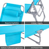 Sobuy | Plážová Lounger | Zahrada Lounger | Sun Lounger skládací | Modrá | OGS35-B