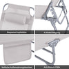 SoBuy | 2-er Set Gartenliege | Sonnenliege klappbar | Liegestuhl für Gärten, Höfe, Strände | Beige | OGS35-MIx2