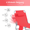 SoBuy | 2-er Set Gartenliege | Sonnenliege klappbar | Liegestuhl für Gärten, Höfe, Strände | Rot | OGS35-Rx2