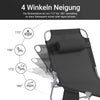 SoBuy | Gartenliege | Sonnenliege klappbar | Liegestuhl für Gärten, Höfe, Strände | Schwarz | OGS35-SCH