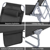 SoBuy | Gartenliege | Sonnenliege klappbar | Liegestuhl für Gärten, Höfe, Strände | Schwarz | OGS35-SCH