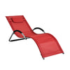 SoBuy Sonnenliege Gartenliege Relaxstuhl für Gärten, Höfe 55x67x165cm Rot OGS38-R