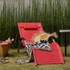 SoBuy Sonnenliege Gartenliege Relaxstuhl für Gärten, Höfe 55x67x165cm Rot OGS38-R