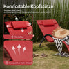 SoBuy Sonnenliege Gartenliege Relaxstuhl für Gärten, Höfe 55x67x165cm Rot OGS38-R