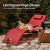 SoBuy Sonnenliege Gartenliege Relaxstuhl für Gärten, Höfe 55x67x165cm Rot OGS38-R