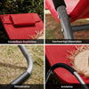 SoBuy Sonnenliege Gartenliege Relaxstuhl für Gärten, Höfe 55x67x165cm Rot OGS38-R