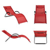 SoBuy Sonnenliege Gartenliege Relaxstuhl für Gärten, Höfe 55x67x165cm Rot OGS38-R