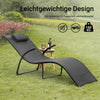 Sobuy | Zahrada Lounger | Sun Lounger skládací | Zámek židle černá | OGS45-SCH