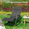 Sobuy | Zahrada Lounger | Sun Lounger s taškou | Showlaw Black/Grey | OGS47-MS