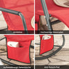Sobuy | Zahrada Lounger | Sluneční Lounger | Shobkebar Bed Red | OGS47-R