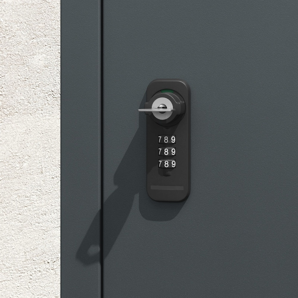 SoBuy Paketbox mit Briefkasten Paketbox XXL in Anthrazit mit Briefkasten Dunkelgrau OGS66-DG