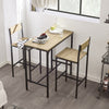 SoBuy | Bartisch mit 2 Hockern | Bartisch set | 3-teilig | OGT03-N